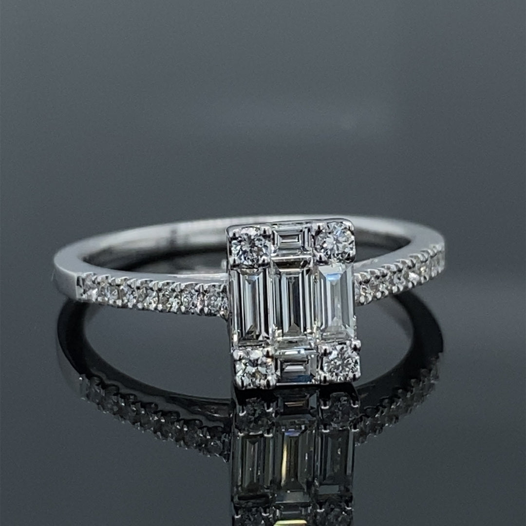 Brooklyn Emerald Cut Shaped Diamond Engagement Ring