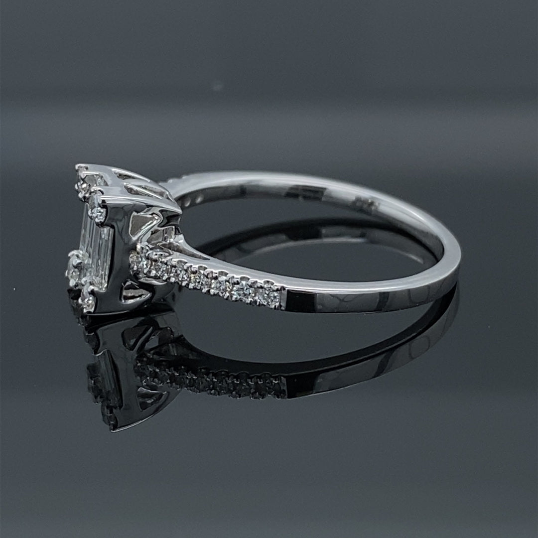 Brooklyn Emerald Cut Shaped Diamond Engagement Ring