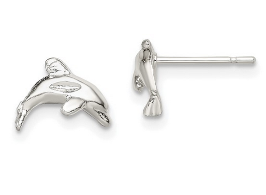Dancing Dolphins Sterling Studs