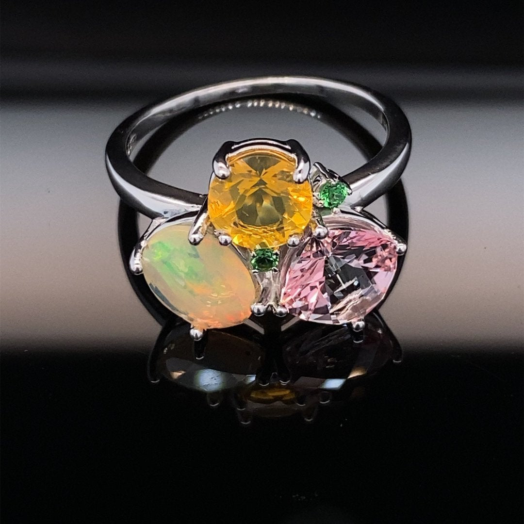 Spring Garden Gem Cluster Ring