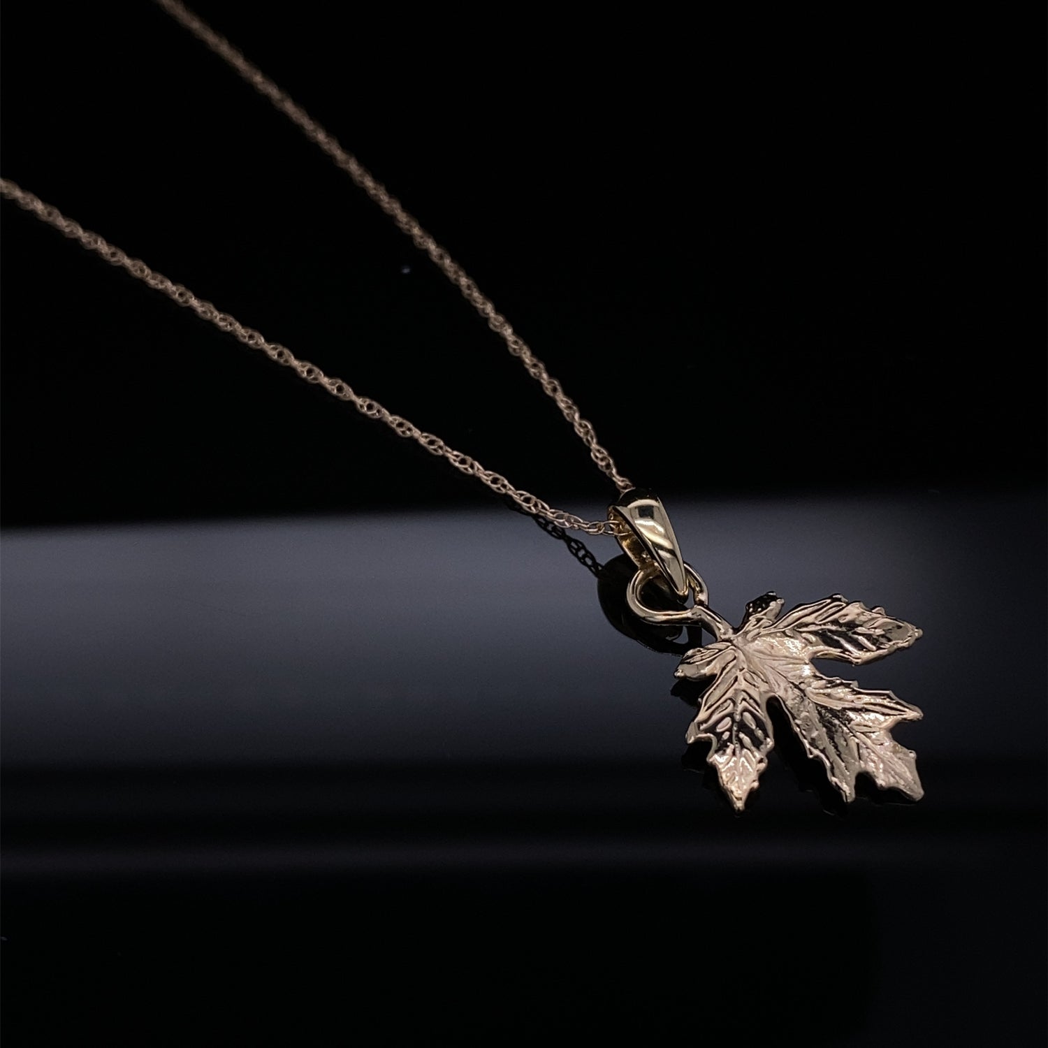 Falling For You Golden Leaves in 14k