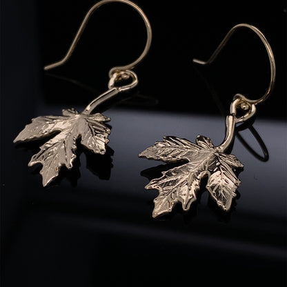 Falling For You Golden Leaves in 14k