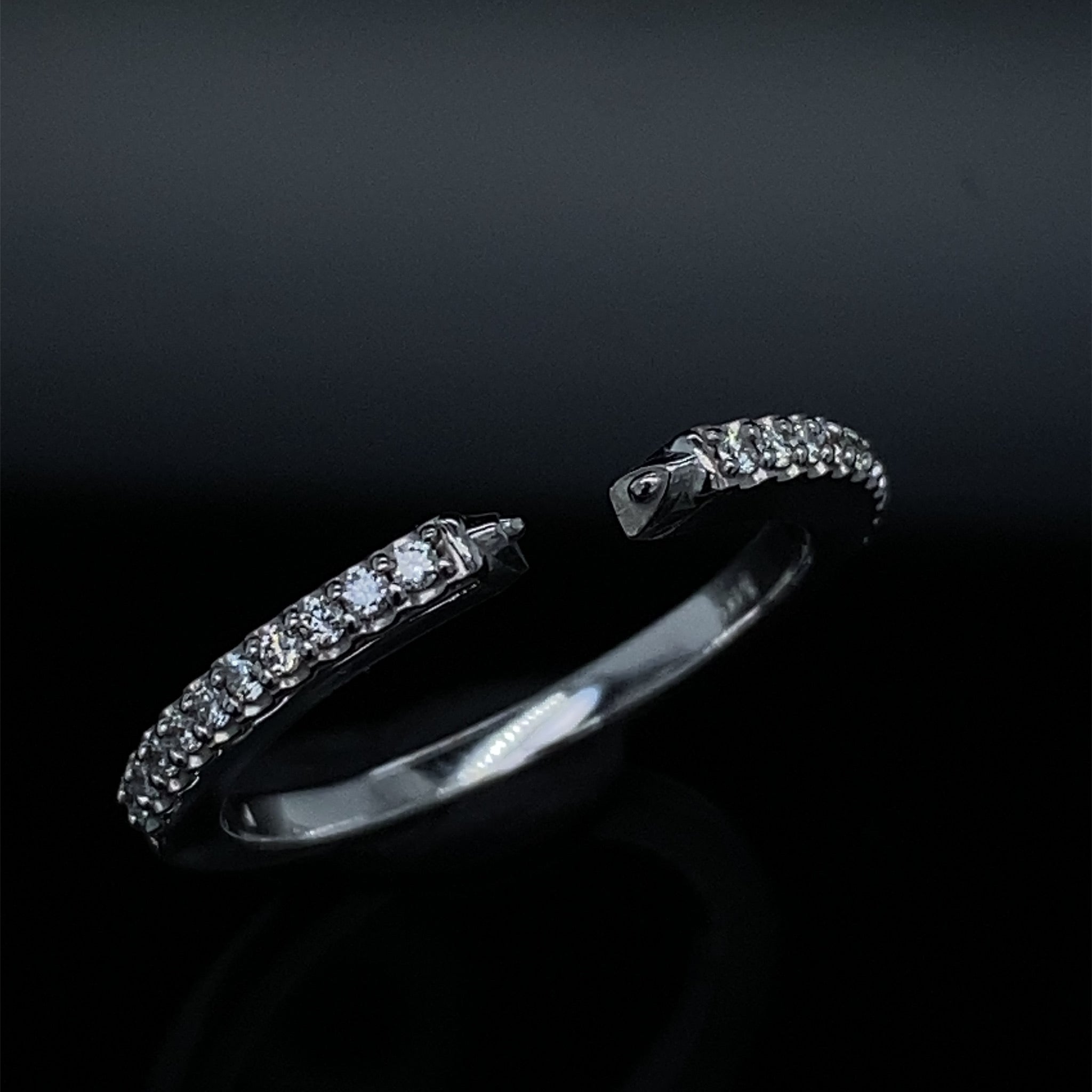 Minimalist Open Split Diamond Ring