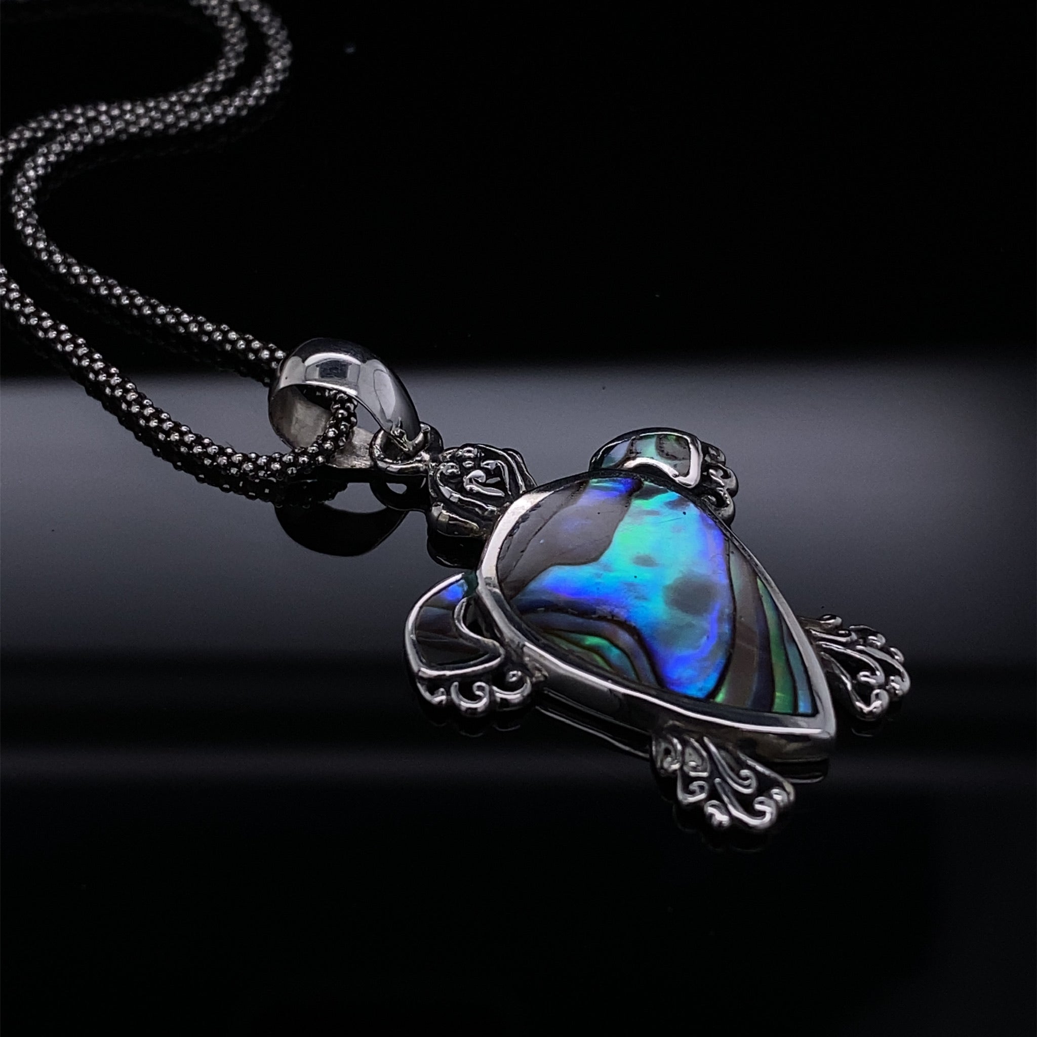 Peacock Abalone Sea Turtle Necklace