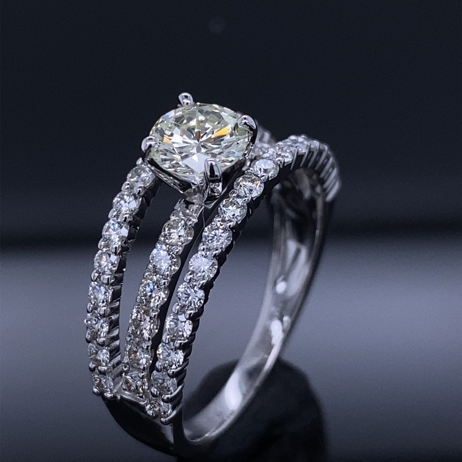 .63ct SI/M 1.5ctw Lucky in Love Multi Row Diamond Ring