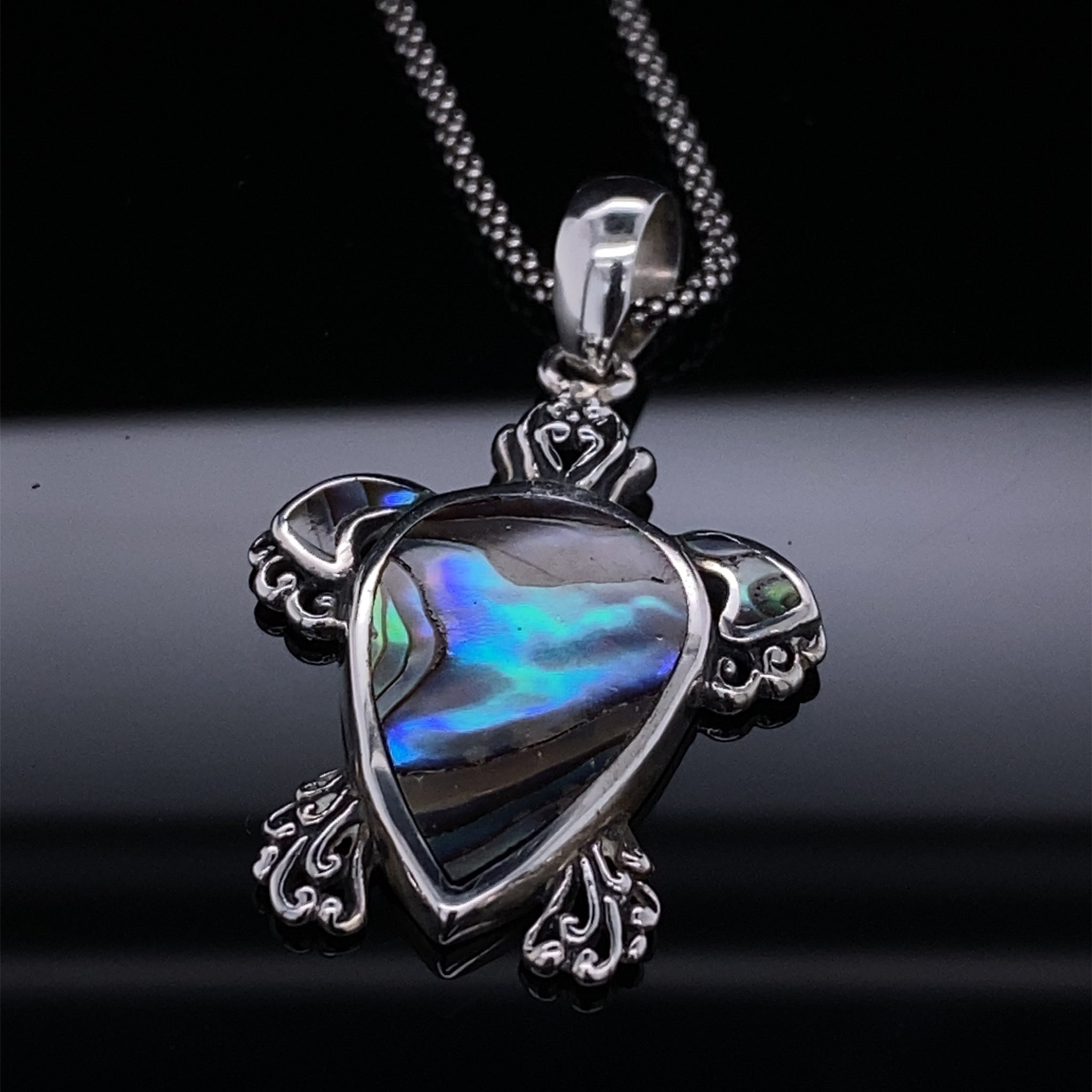 Peacock Abalone Sea Turtle Necklace