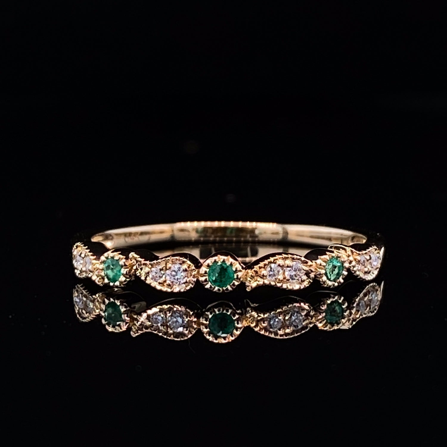 yellow-gold-emerald-vintage-stacking-ring-wexford-jewelers