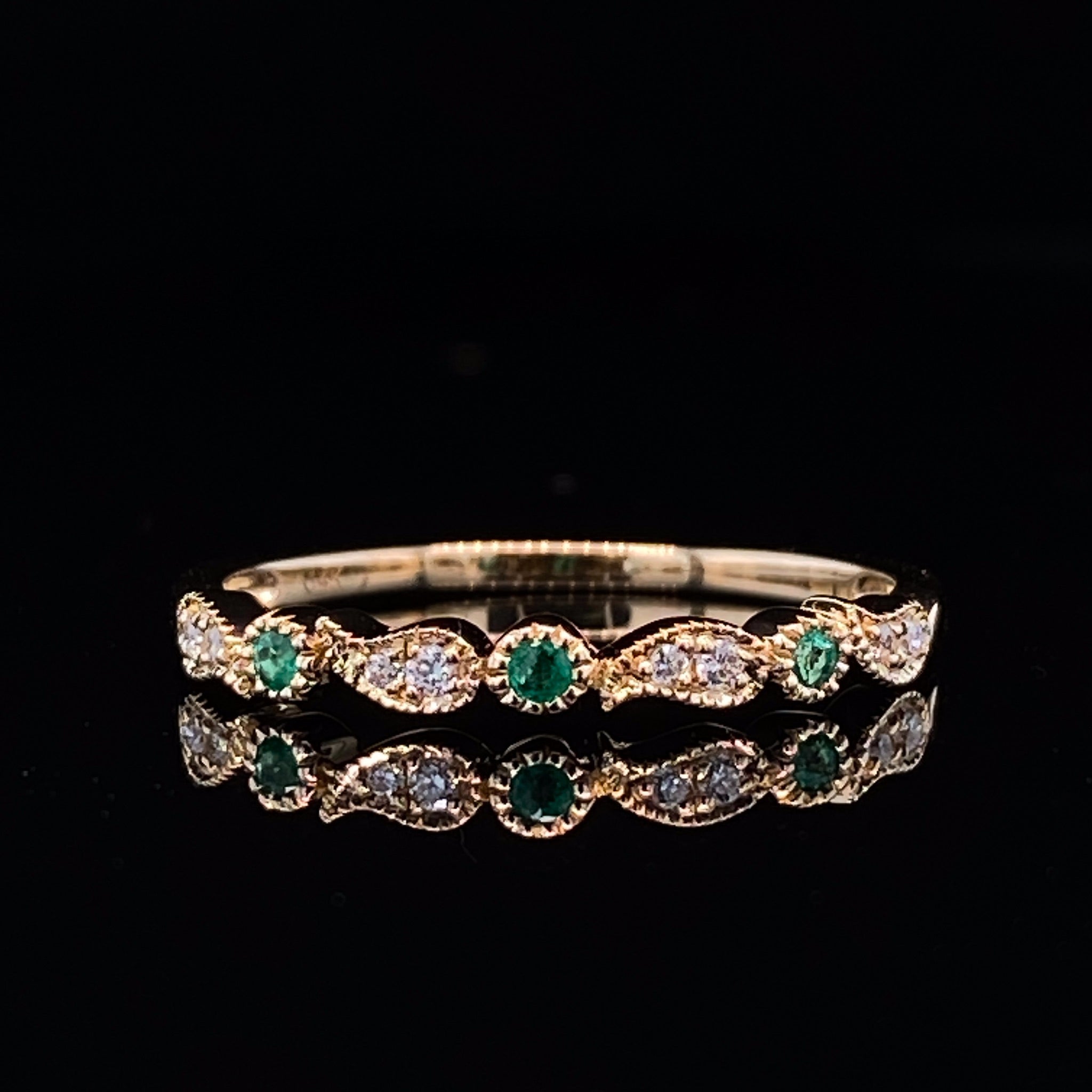 yellow-gold-emerald-vintage-stacking-ring-wexford-jewelers