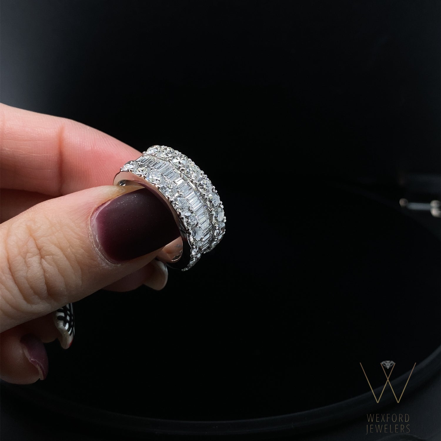 3.12ct 18K WG Luxe Diamond Band OOAK