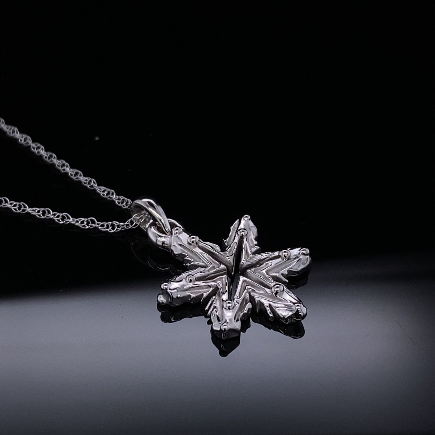 Sparkling Ludington Snowflake in 14k Gold