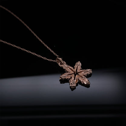 Sparkling Ludington Snowflake in 14k Gold