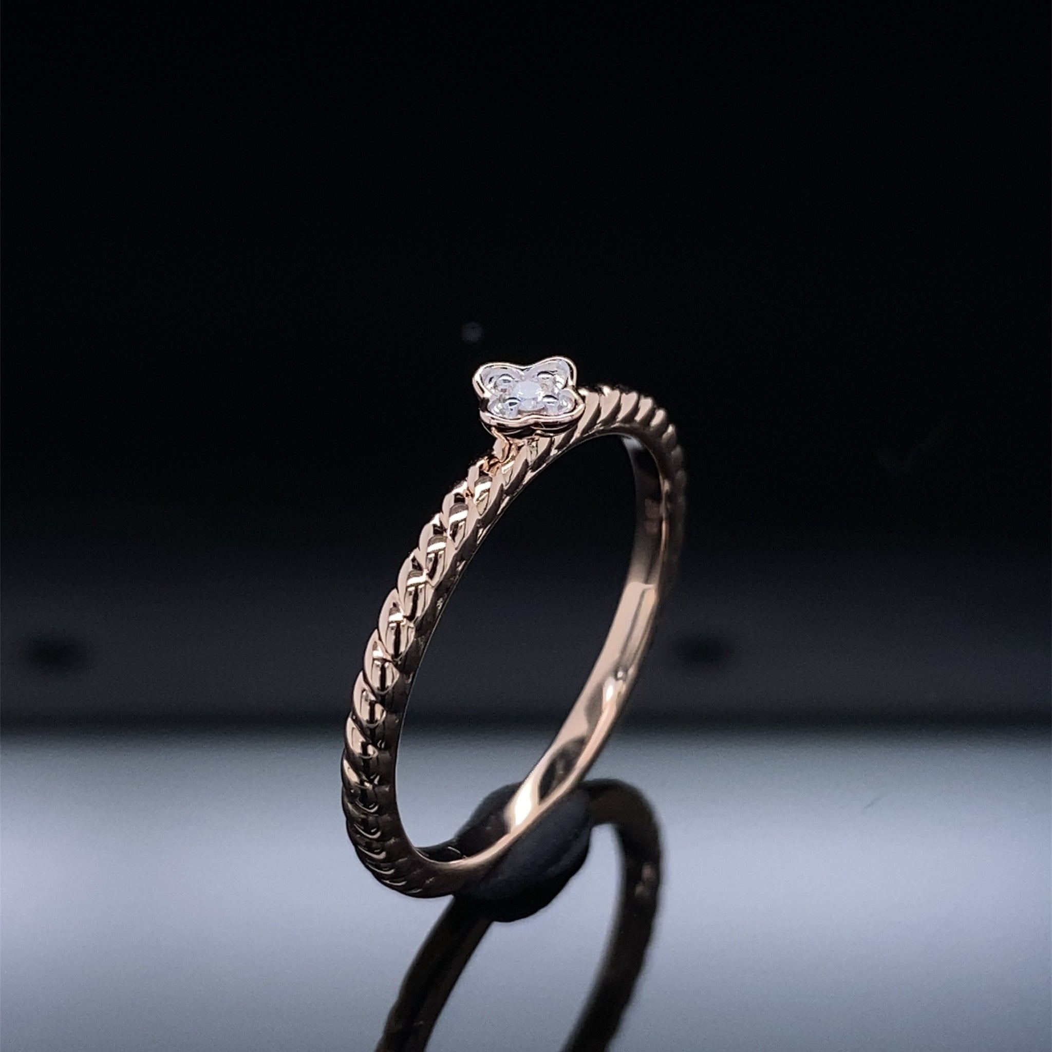 Blossom Diamond Twist Promise Ring