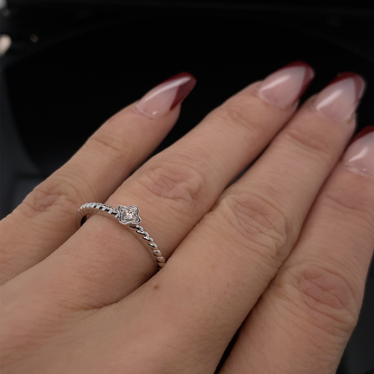 Blossom Diamond Twist Promise Ring