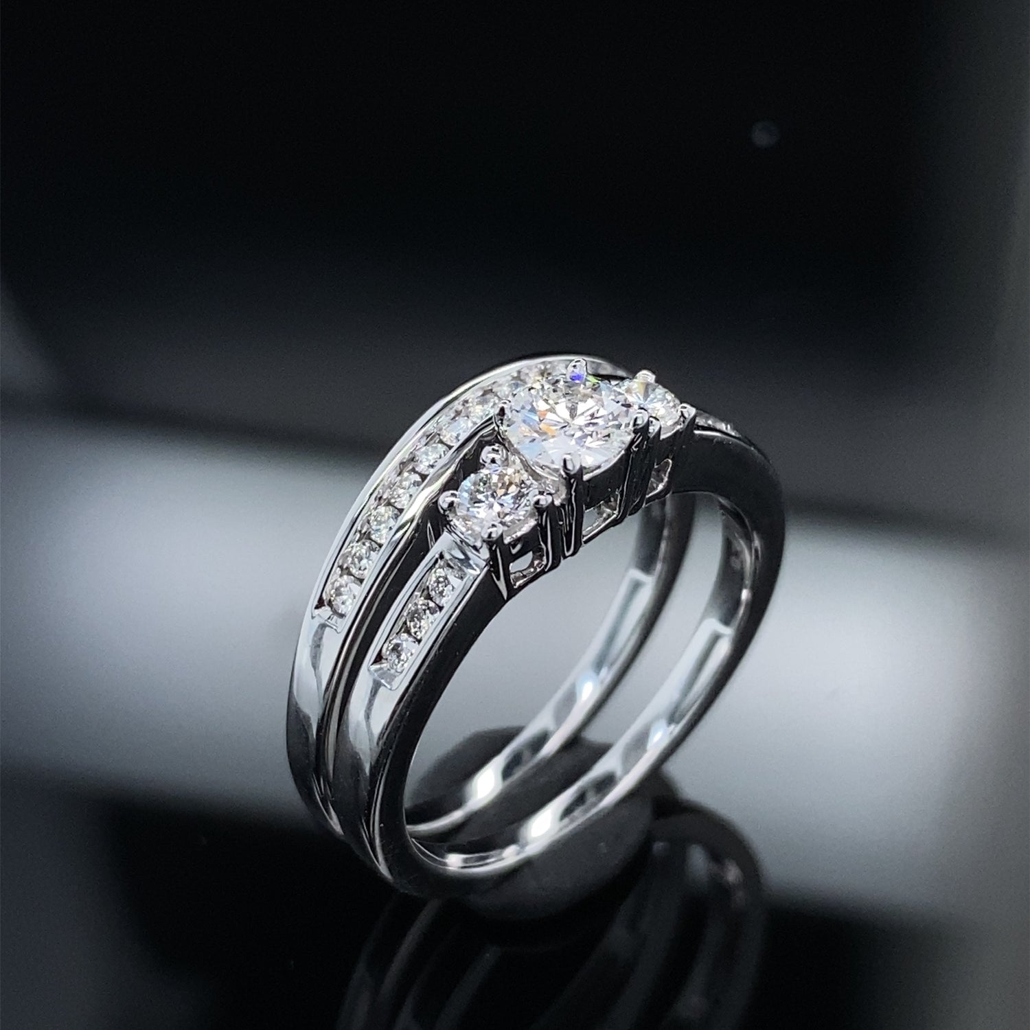 1/2ct TDW Today Tomorrow Forever Diamond Wedding Set