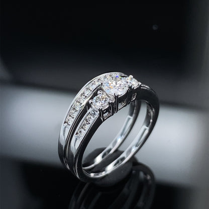 1/2ct TDW Today Tomorrow Forever Diamond Wedding Set