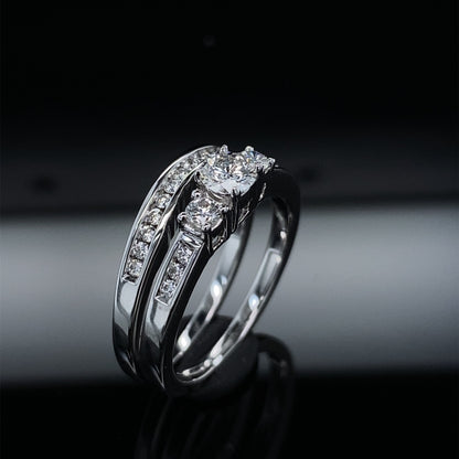 1/2ct TDW Today Tomorrow Forever Diamond Wedding Set