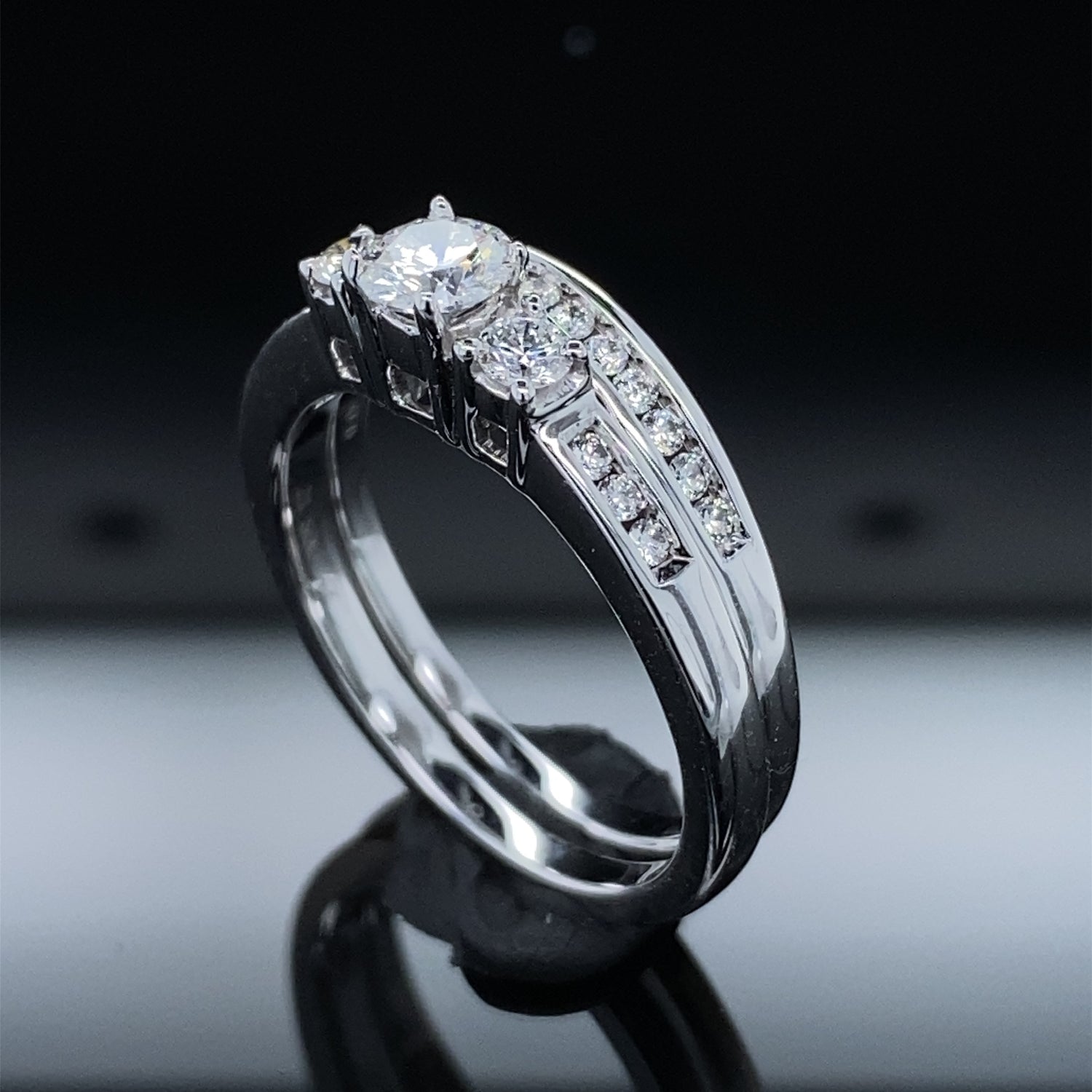 1/2ct TDW Today Tomorrow Forever Diamond Wedding Set