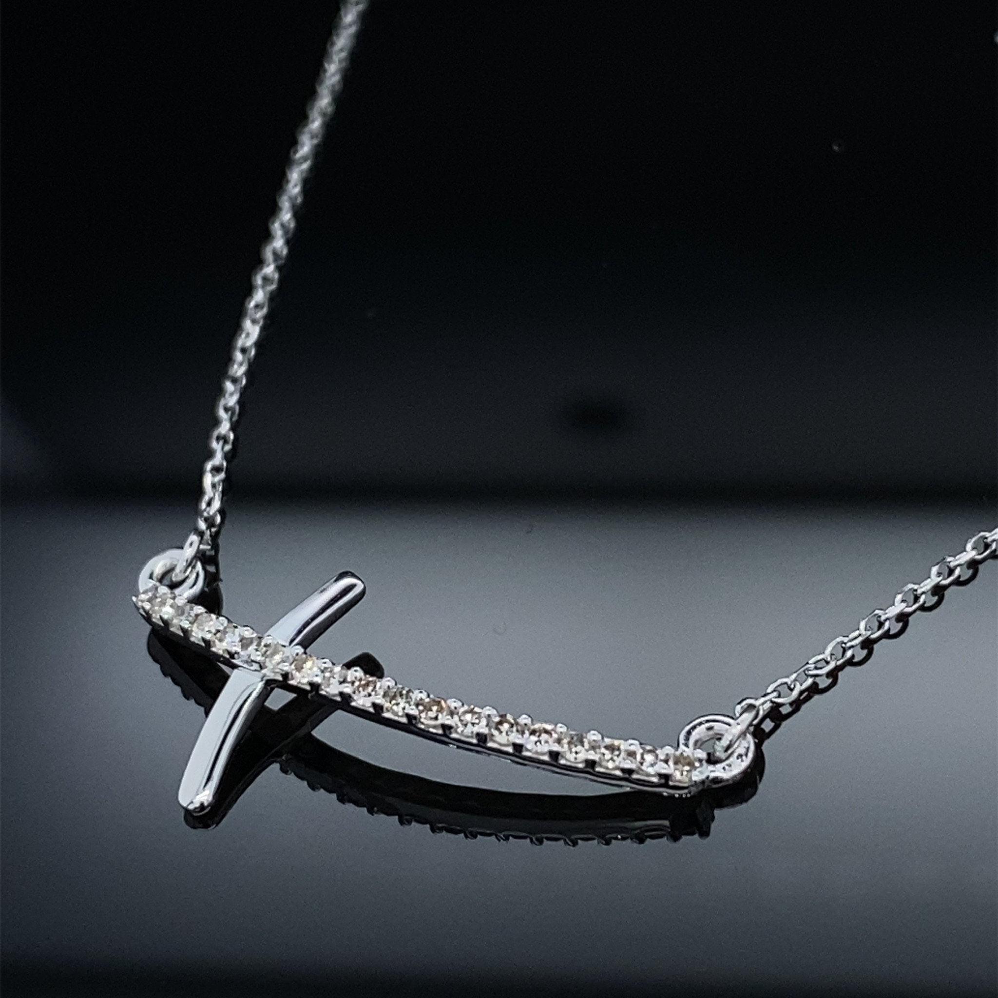 Diamond Take Up Your Cross Gold Necklace