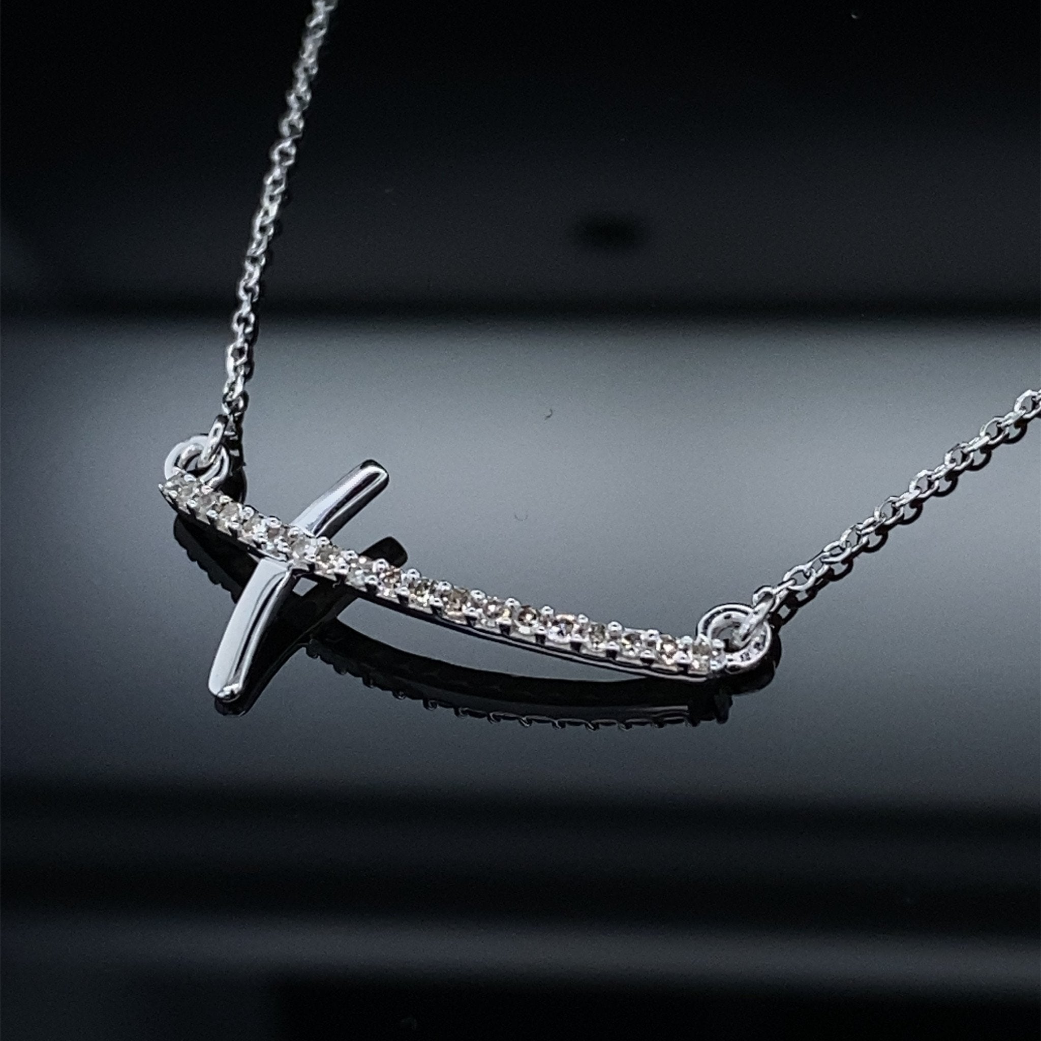 Diamond Take Up Your Cross Gold Necklace