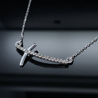 Diamond Take Up Your Cross Gold Necklace