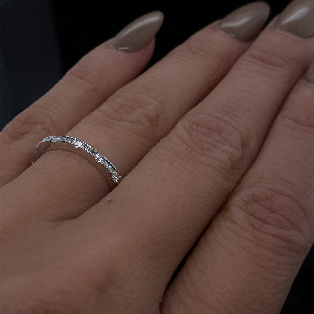 Lines of Love Diamond Stacking Band