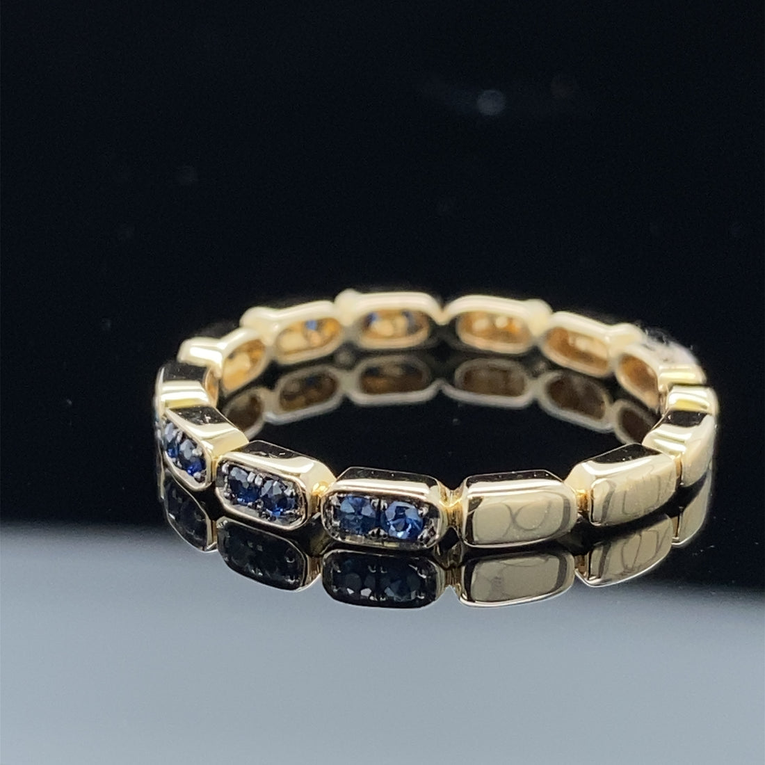 Sapphire Gondola Style Stacking Band