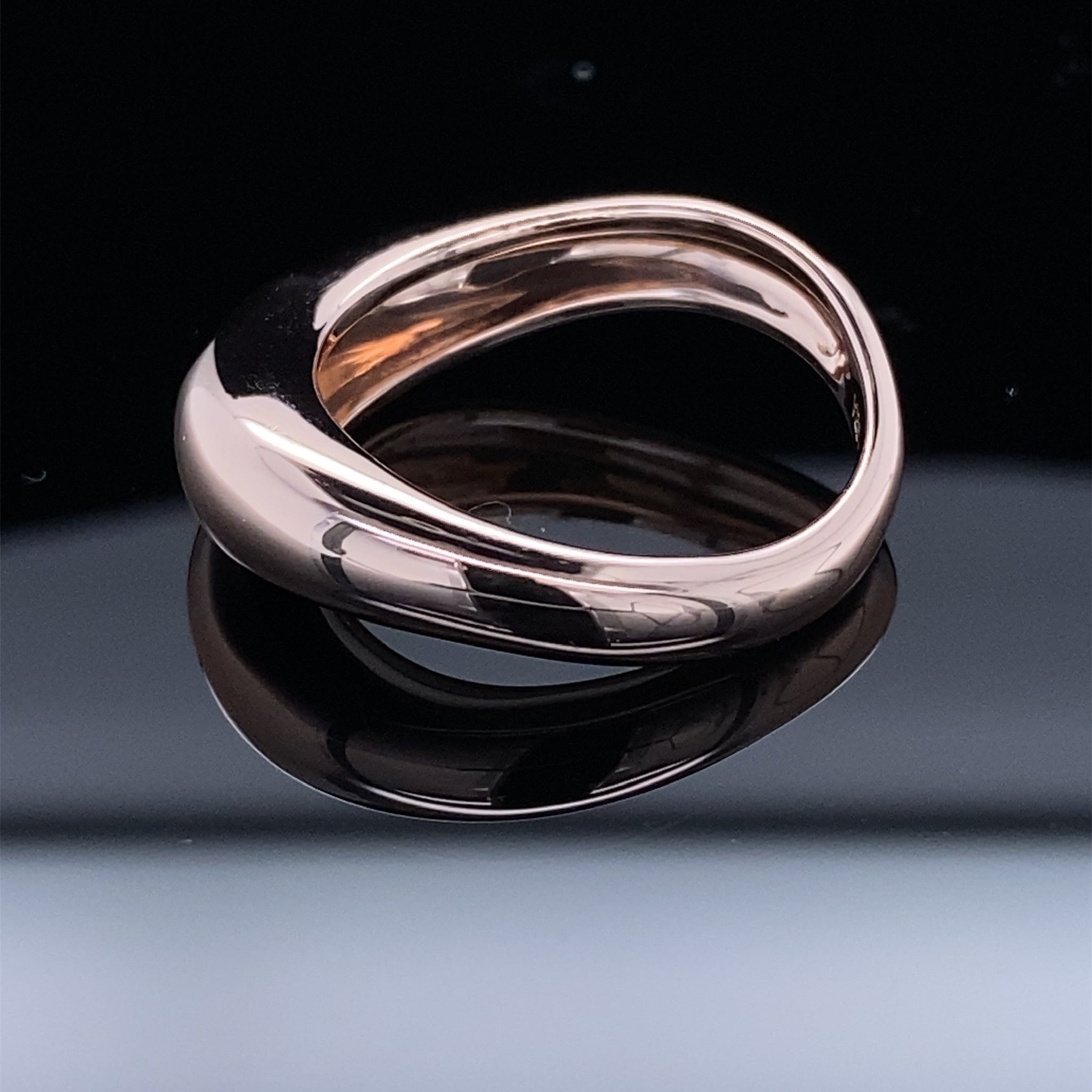 High Rise Curvy Silhouette Rose Gold Ring