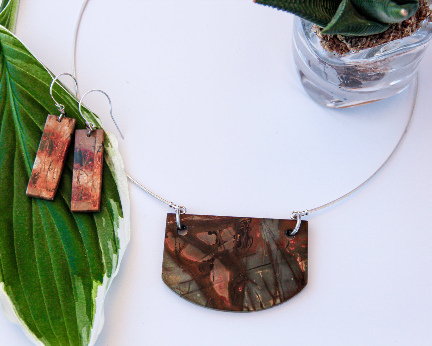 SS Picasso Jasper Bib Necklace