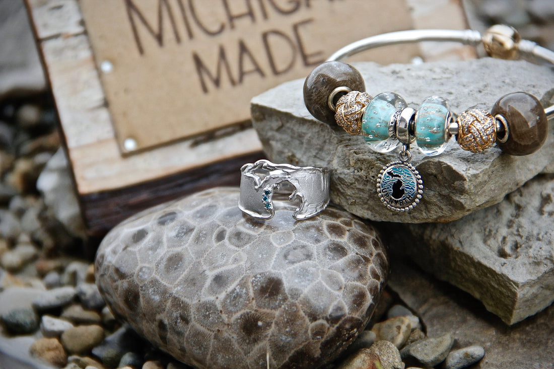 Polished Petoskey Stone Bead (Small)