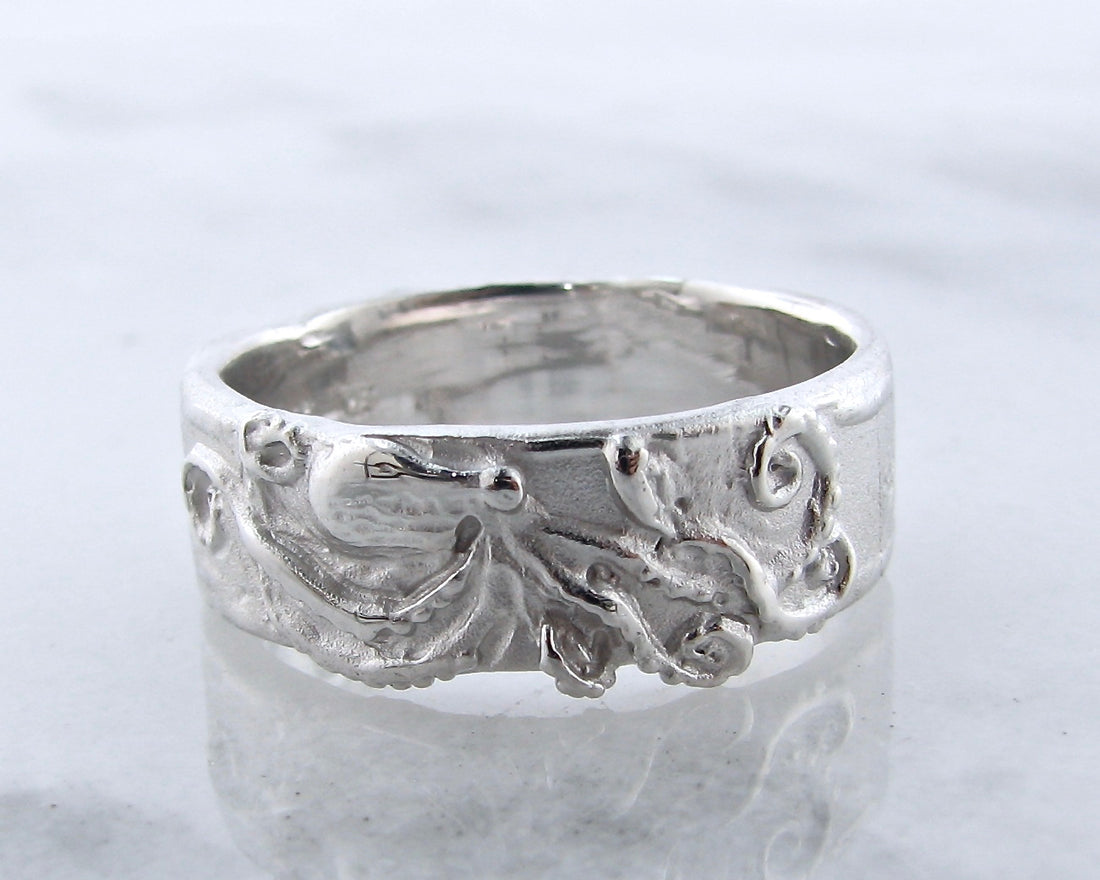 Silver Octopus Ring, Seafloor Wide