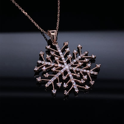 1/3ct Forever Frozen Golden Snowflake in Diamonds