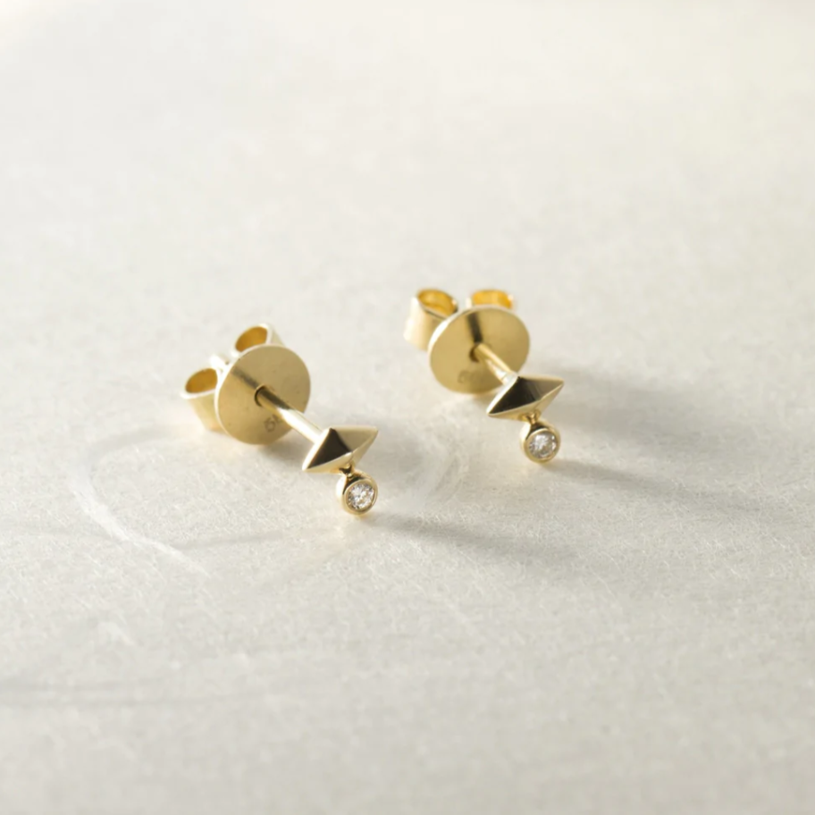 GIZA | Pyramid Diamond Studs