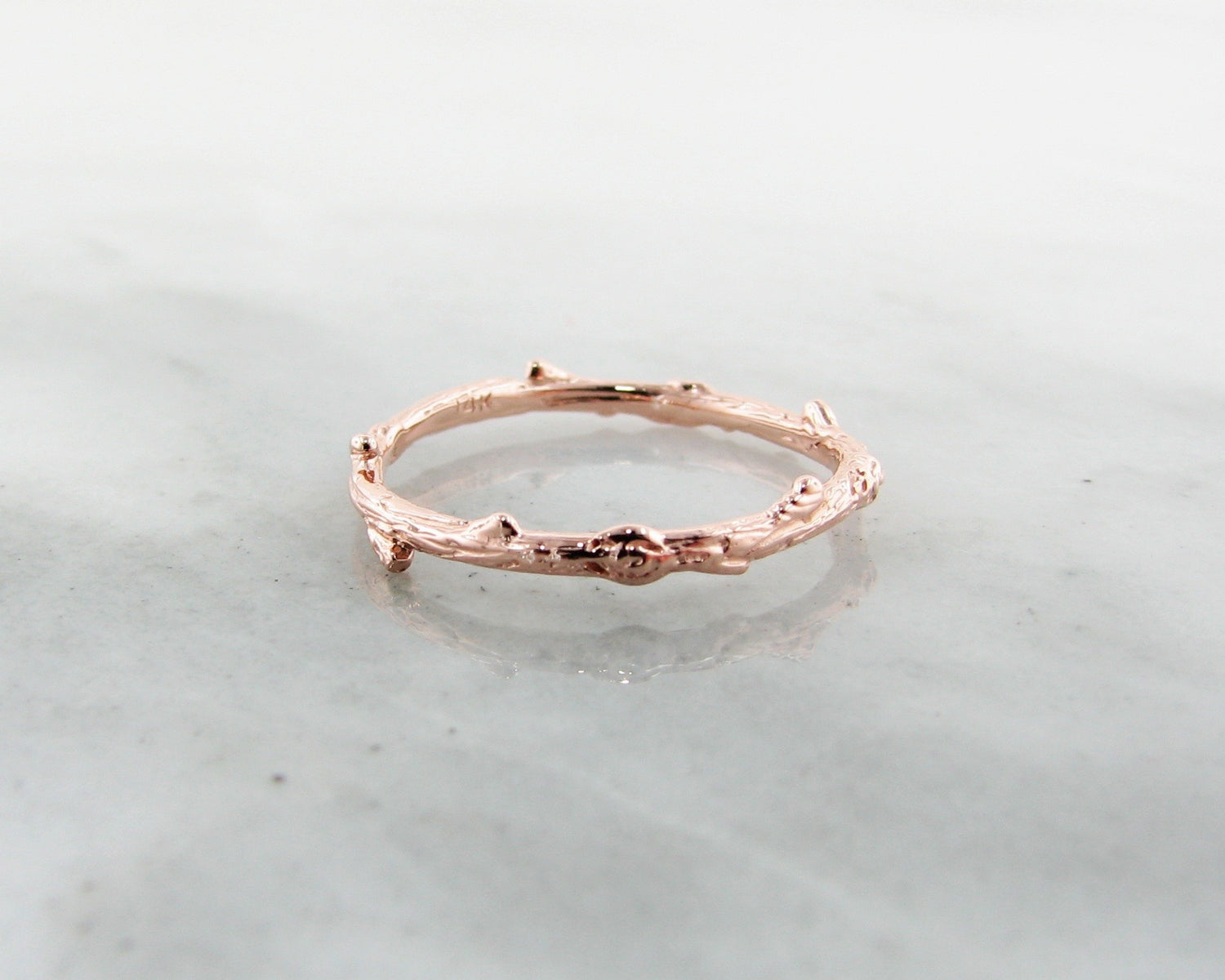 Rose Gold Ring, Twig Band