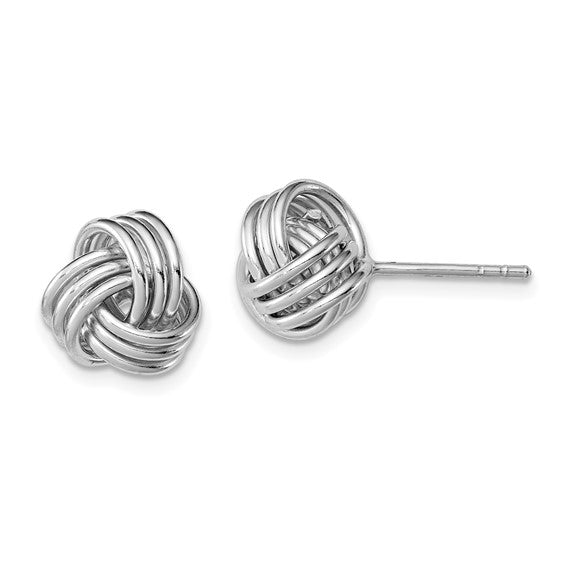 Sterling Silver Polished Love Knot Post Earrings