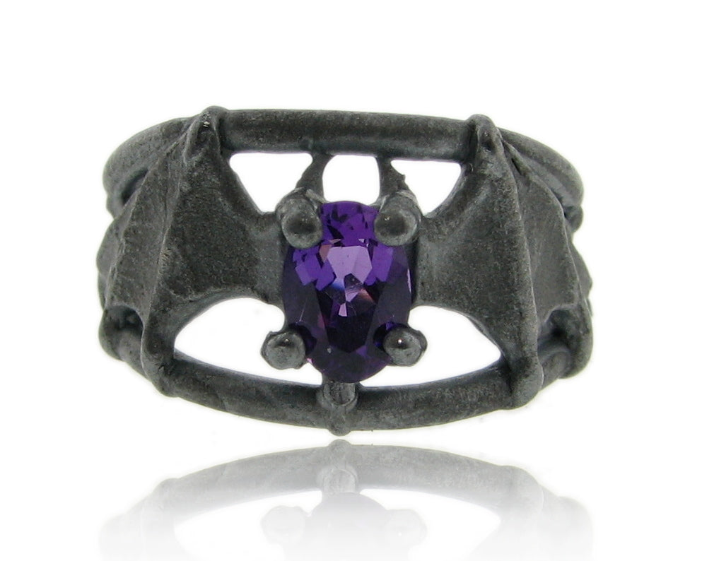 Ameythst Black Silver, Bat Ring