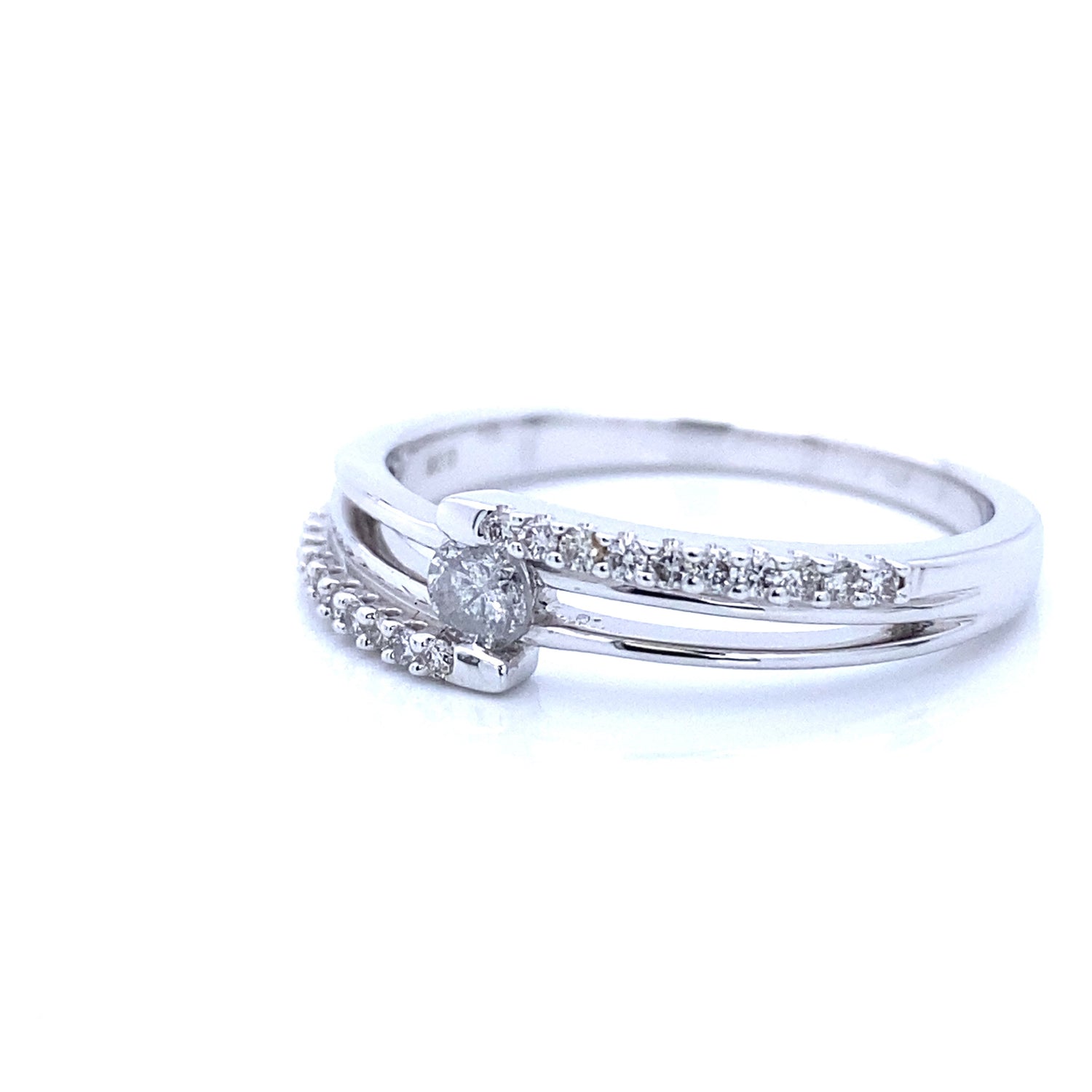 Shining Diamond Bypass Low Practical Ring