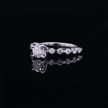 Floating Diamonds Bridal Engagement Ring