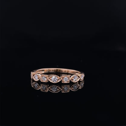 Timeless Allure Vintage Style Stacking Diamond Band