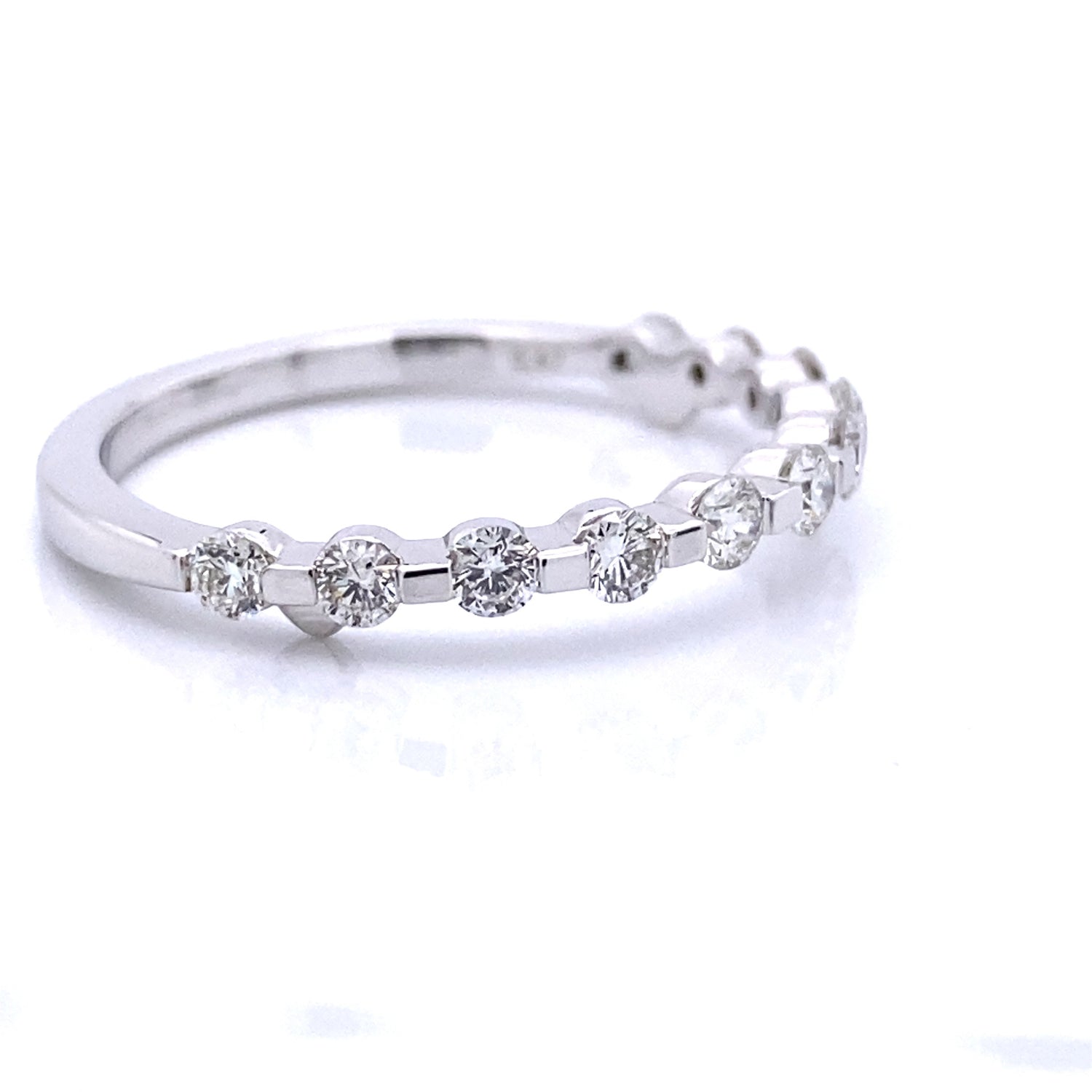 Floating Diamonds Wedding Bridal Band