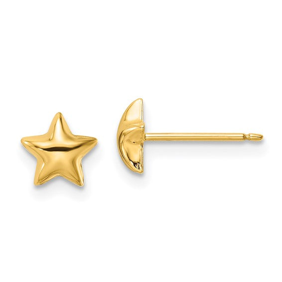 Gold Star Stud Earrings