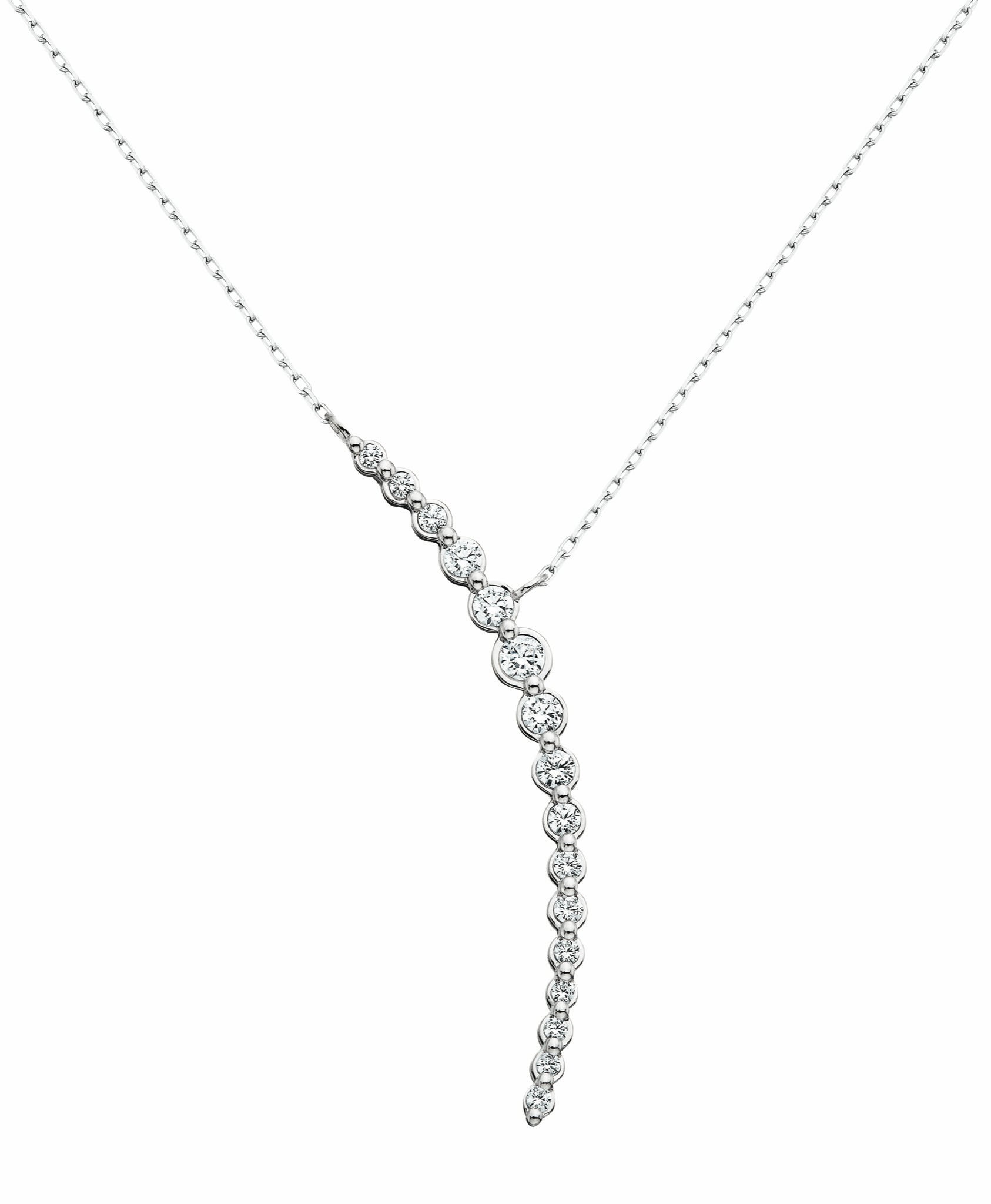 Naturally Brilliant Cascading Diamond Necklace and Earrings