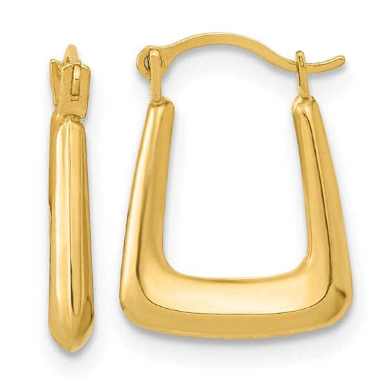 14k Polished Hollow Fancy Hoops