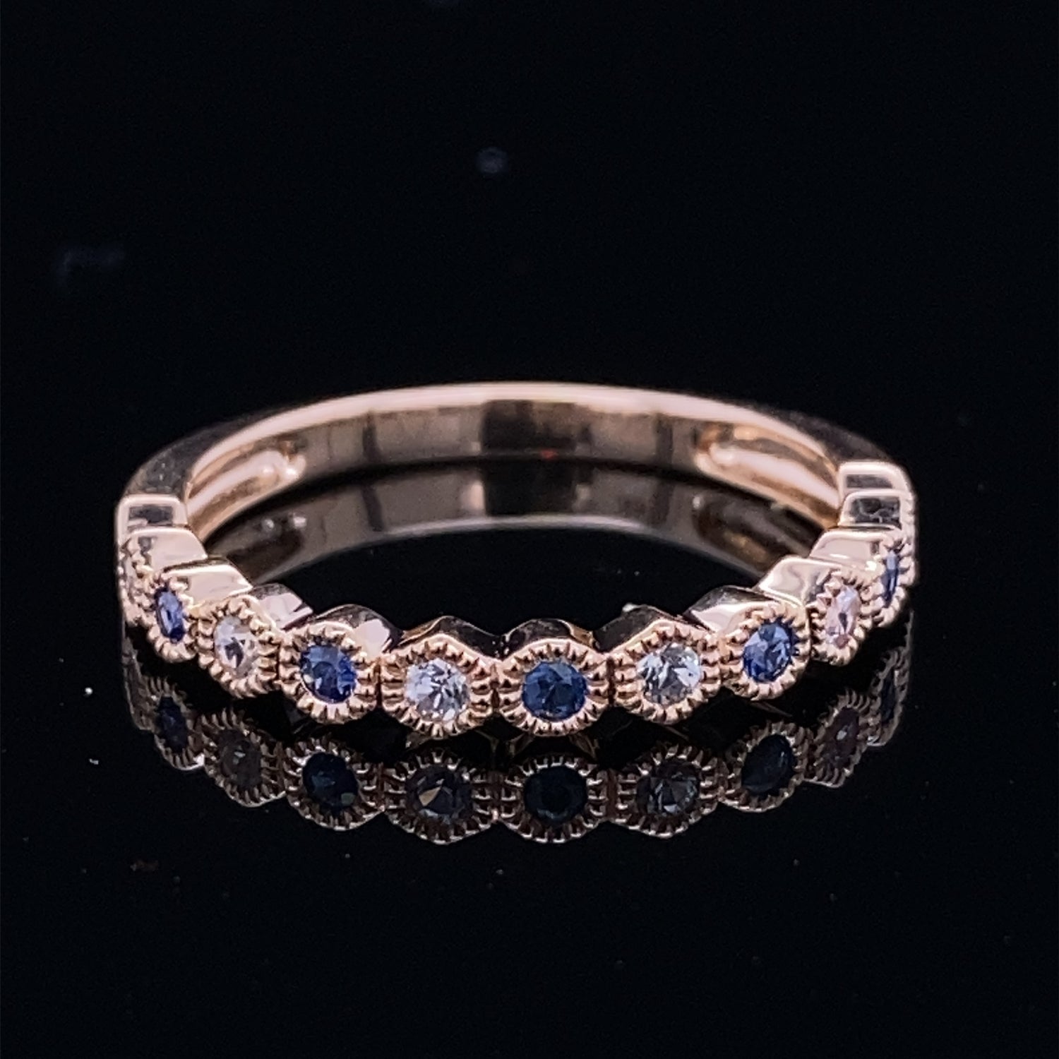 French Blue &amp; White Sapphire Band