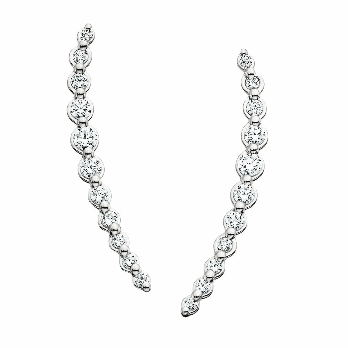 Naturally Brilliant Cascading Diamond Necklace and Earrings