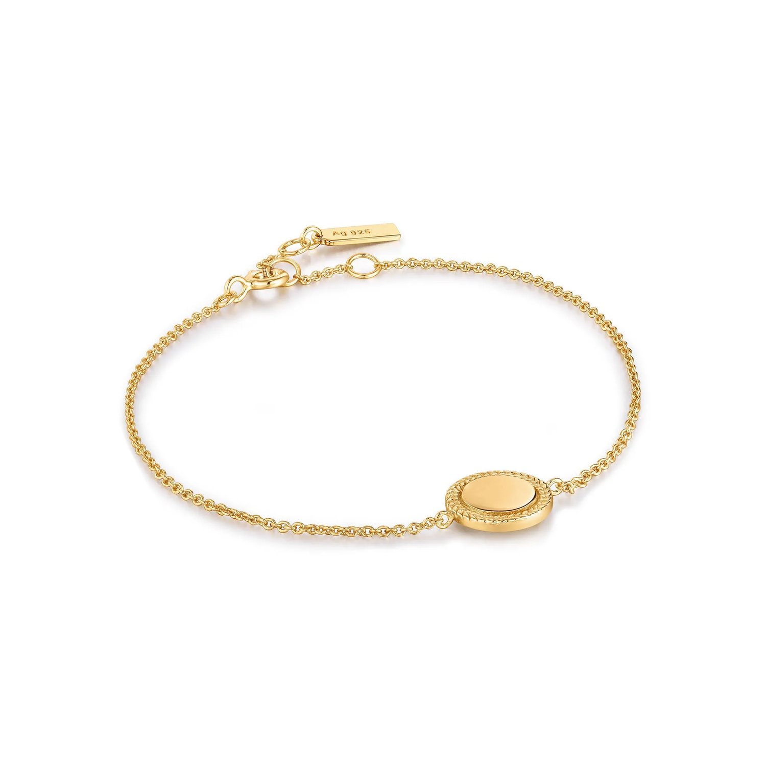 GOLD ROPE DISC BRACELET