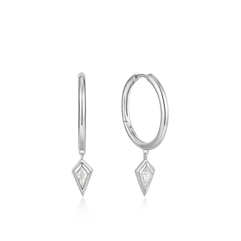 SPARKLE DROP PENDANT HOOP EARRINGS – Wexford Jewelers