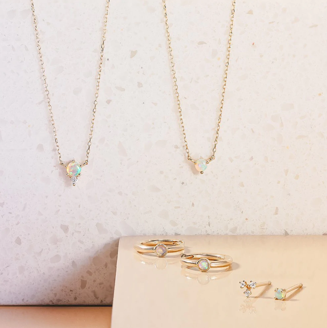 ZENA | Opal and Diamond Necklace