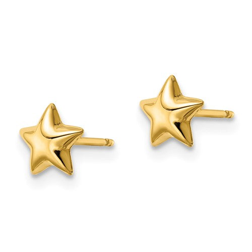 Gold Star Stud Earrings