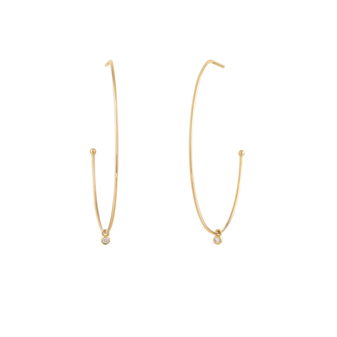 DAPHNE | Dangling Diamond Hoops