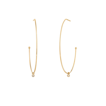 DAPHNE | Dangling Diamond Hoops